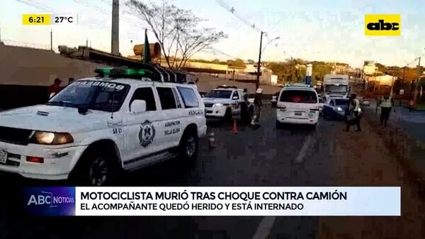 Motociclista murió tras choque contra camión - ABC Noticias - ABC Color