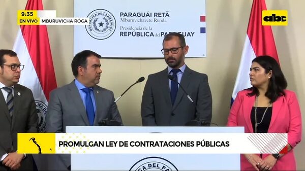 Promulgan ley “de Suministro y Contrataciones Públicas” - ABC Noticias - ABC Color