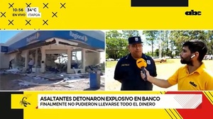 Asaltantes no se llevaron todo el dinero de banco atacado, según comisario