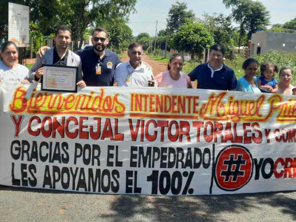Vecinos del km 10 Acaray reconocen gestión de Miguel Prieto y el concejal Víctor Torales - La Clave