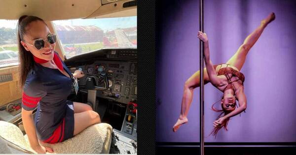 ¿Te imaginás volar con esta bailarina del caño?