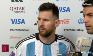 QATAR 2022: Messi se calentó: ¿Qué miras, bobo?