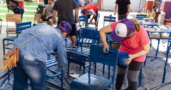 La Nación / Automotor refacciona una escuela situada en el Bañado Norte