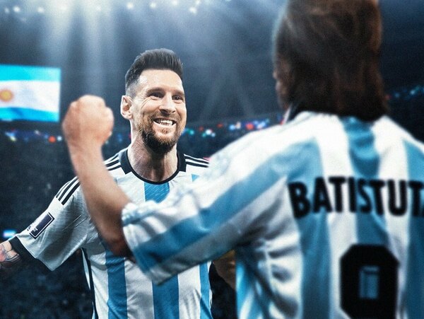 'Espero que ya me superes en el próximo partido': El deseo de Batistuta a Messi