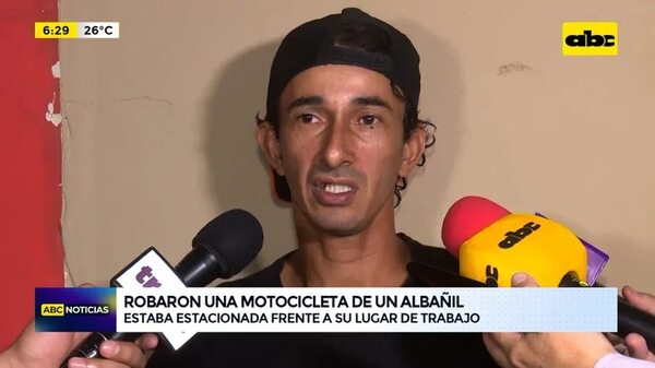 Robaron una motocicleta de un albañil - ABC Noticias - ABC Color