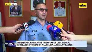 Intentó robar carne premium de una tienda - ABC Noticias - ABC Color