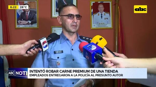 Intentó robar carne premium de una tienda - ABC Noticias - ABC Color
