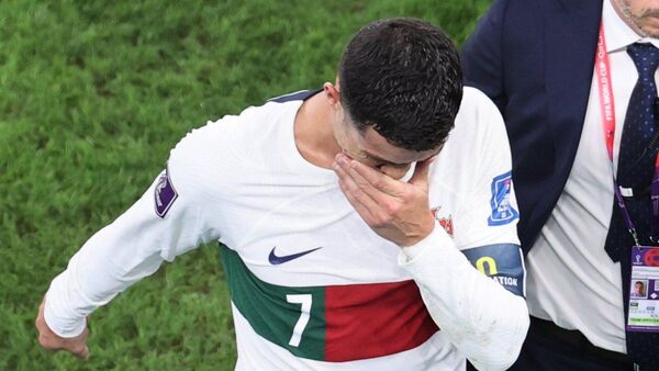 Cristiano Ronaldo, entre lágrimas