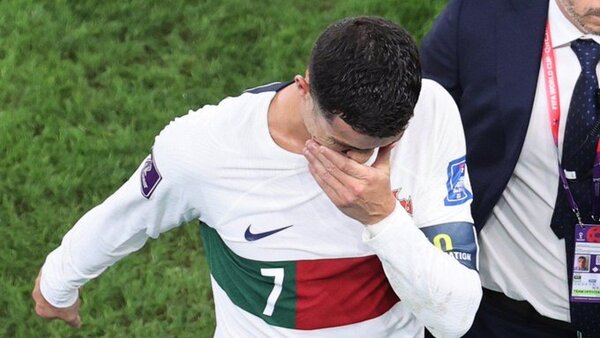 Cristiano Ronaldo, entre lágrimas