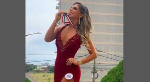 Miss Paraguay que bailó para el "Puma" Rodríguez, ahora es modelo fit
