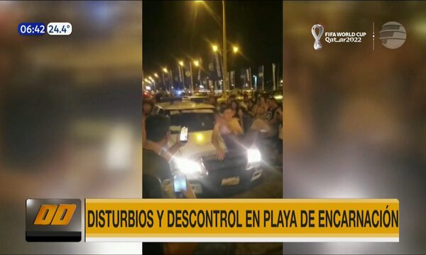 Disturbios y descontrol en playa de Encarnación - Paraguaype.com