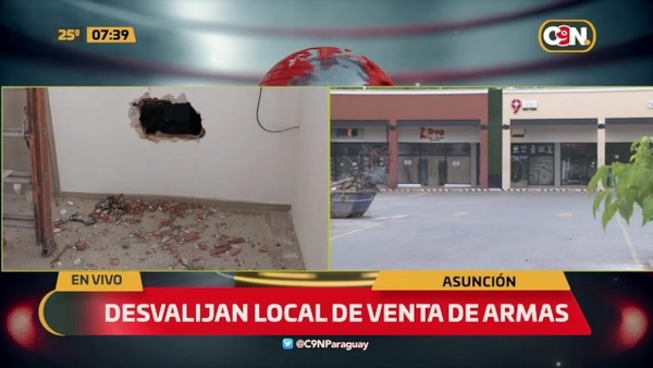 Desvalijan local de venta de armas - C9N