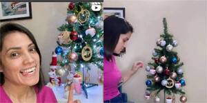 [VIDEO] ¡Atendé con qué decoró su arbolito navideño esta periodista!