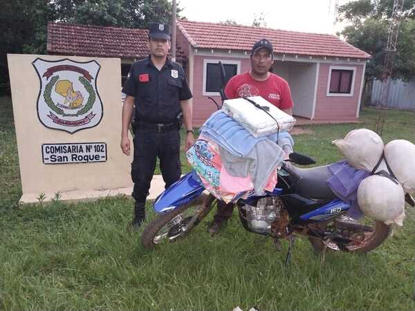 Vendedor de hamacas fue victima de asalto: Policía logró recuperar su moto