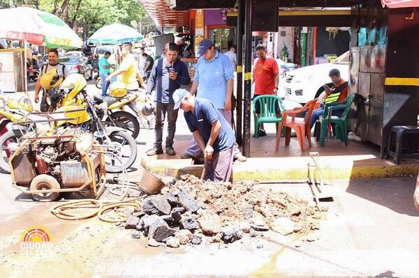 Municipalidad de CDE verifica obras realizadas por ESSAP en el microcentro - Noticde.com