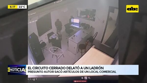El circuito cerrado delató a un ladrón - ABC Noticias - ABC Color