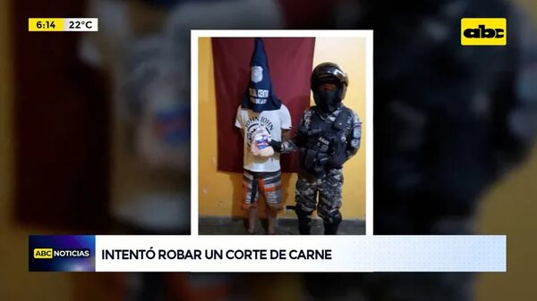 Intentó robar un corte de carne - ABC Noticias - ABC Color