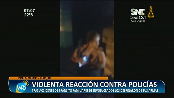 Violenta reacción contra policías en Luque - SNT