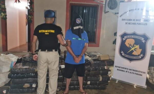 Ñacunday: Unos 1.000 kilos de marihuana incautados y un detenido