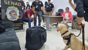 SENAD detuvo a joven con cocaína impregnada en toallas y pretendía viajar a Filipinas