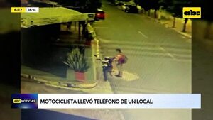 Motociclista llevó teléfono de local de comidas - ABC Noticias - ABC Color