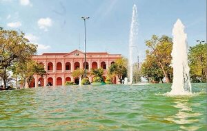 Demolieron gran fuente de agua frente al Cabildo y quieren recuperar diseño original de la plaza - Nacionales - ABC Color