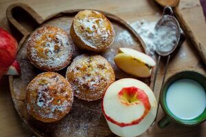 Muffins de manzana y canela versión fit