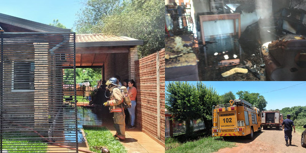 GRAN PARTE DE UNA VIVIENDA SE CONSUMIÓ TRAS INCENDIO EN CAMBYRETÁ