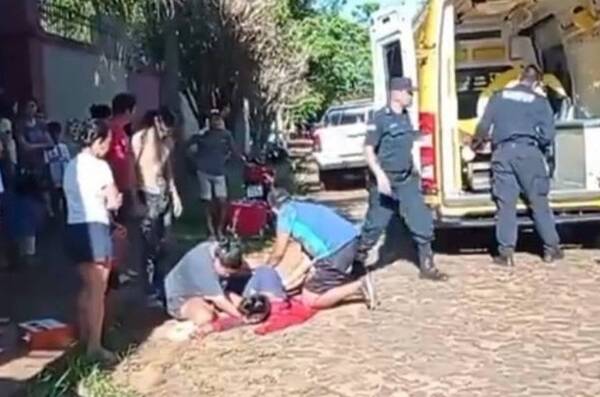 Bandidos en moto balean en la cadera a un trabajador de delivery