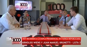 Brunetti asegura que oficialismo ganará por más de 100.000 votos | 1000 Noticias
