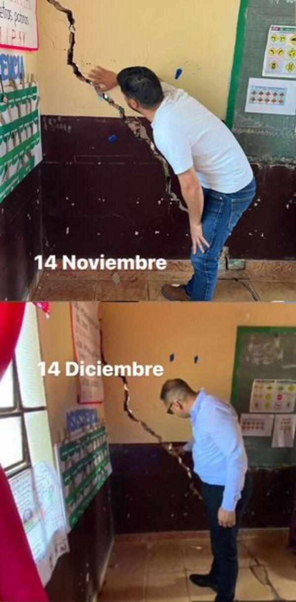 Tras reclamo de concejal, Prieto verifica obra en escuela que cae a pedazos y empresa privada hará obra