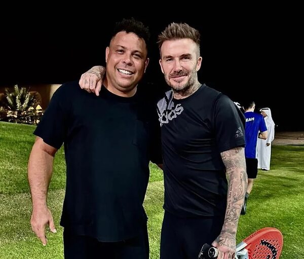 Beckham, Ronaldo y Batistuta, a puro pádel en Qatar - Gente - ABC Color