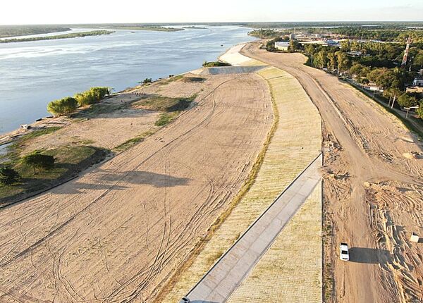 La nueva playa de la defensa costera de Pilar va tomando forma - .::Agencia IP::.