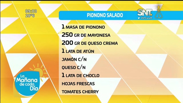 Bloque Cocina de la Mañana de Cada Día: Pionono salado - SNT