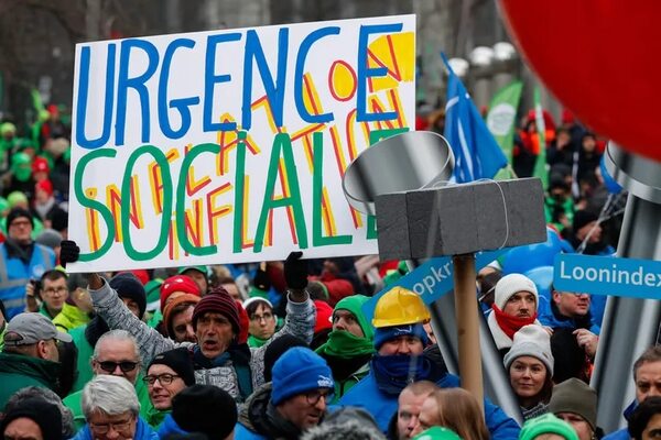 Protestan en Bruselas por pérdida de poder adquisitivo - Mundo - ABC Color