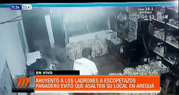 Panadero evitó que asalten su local a escopetazos | Telefuturo