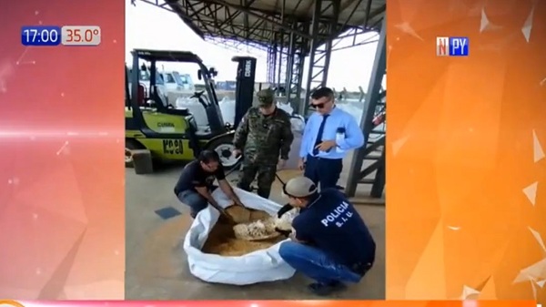 Pesaje determina más de 1500 kilos de cocaína en carga de soja - Noticias Paraguay