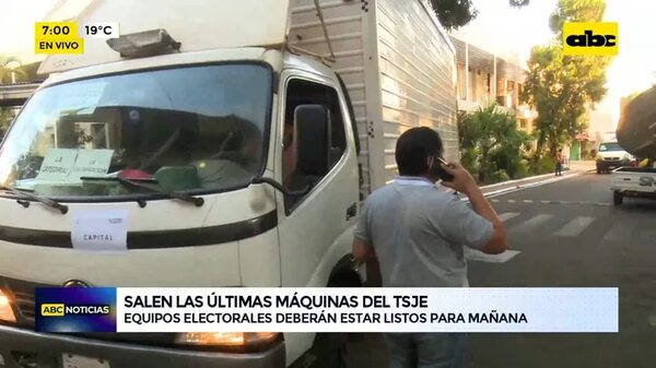 Salen las últimas máquinas del TSJE - ABC Noticias - ABC Color