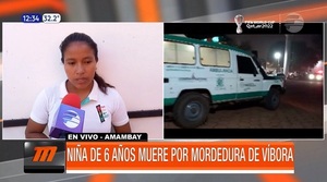 Niña nativa muere a causa de mordedura de serpiente