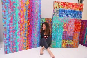 Ingrid Helbing exhibe sus pinturas para la felicidad - Artes Plásticas - ABC Color
