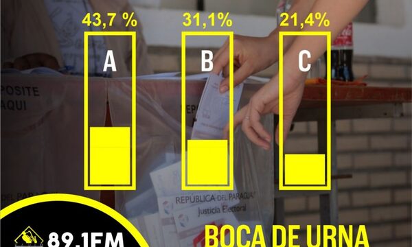 CONCERTACIÓN: BOCA DE URNA POR LA GOBERNACIÓN DEL ALTO PARANÁ