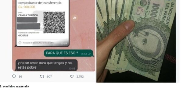Enamorado le dio para su aguinaldo a su novia