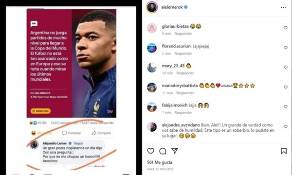 Las palabras de Alejandro Lerner a Mbappé - Paraguaype.com