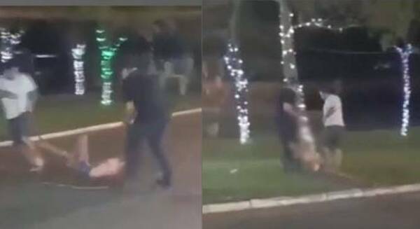¡Terrible! Arrastraron, golpearon y ataron por un árbol a una mujer