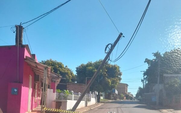 Columna tumbada en Franco