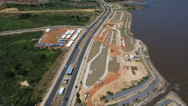 Parque Lineal de Asunción avanza con la protección de taludes y el empastado - .::Agencia IP::.