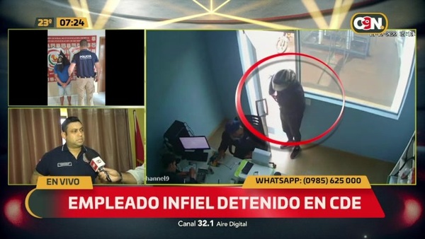 Empleado infiel detenido en CDE - C9N