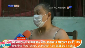 IPS investigará fractura de pierna a bebé