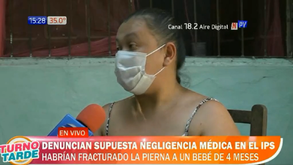 IPS investigará fractura de pierna a bebé
