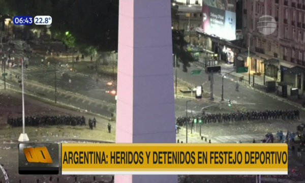 Argentina: Heridos y detenidos en festejo deportivo | Telefuturo